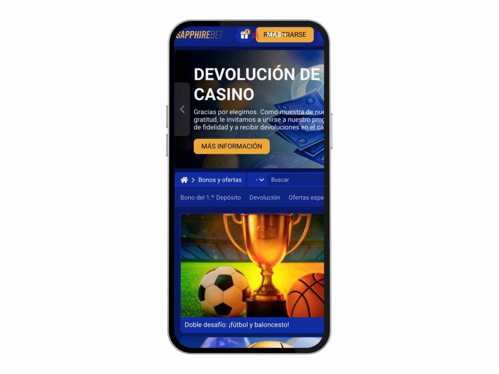 sapphirebet vista previa movil 2