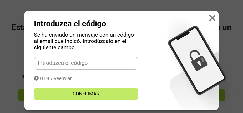 Mensaje de verificaci&oacute;n de WinWinBet