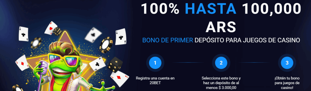 Captura del bono de giros gratis de 20bet