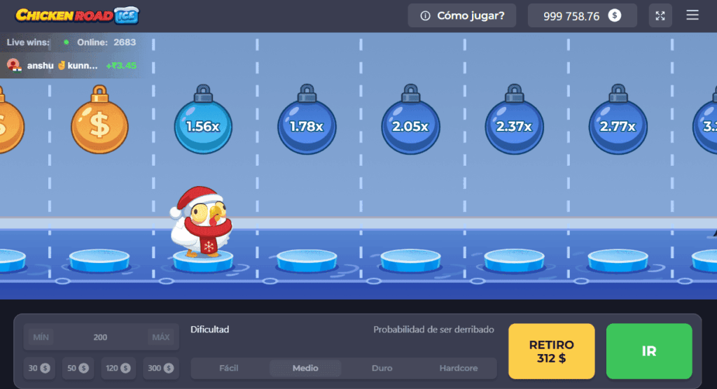 Captura del juego Chicken Road Ice