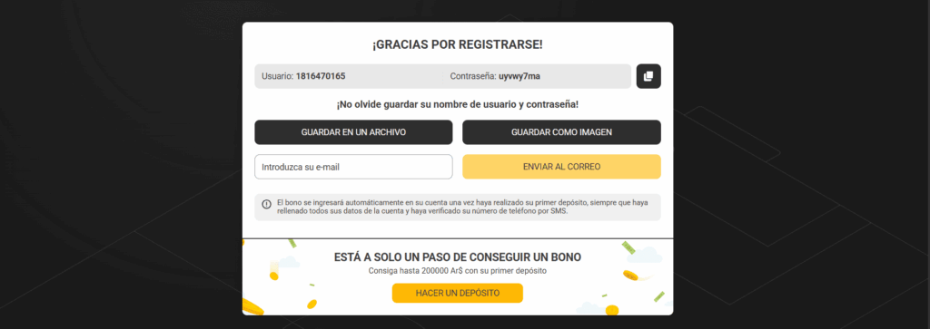 Primer paso para cobrar los giros gratis de Melbet