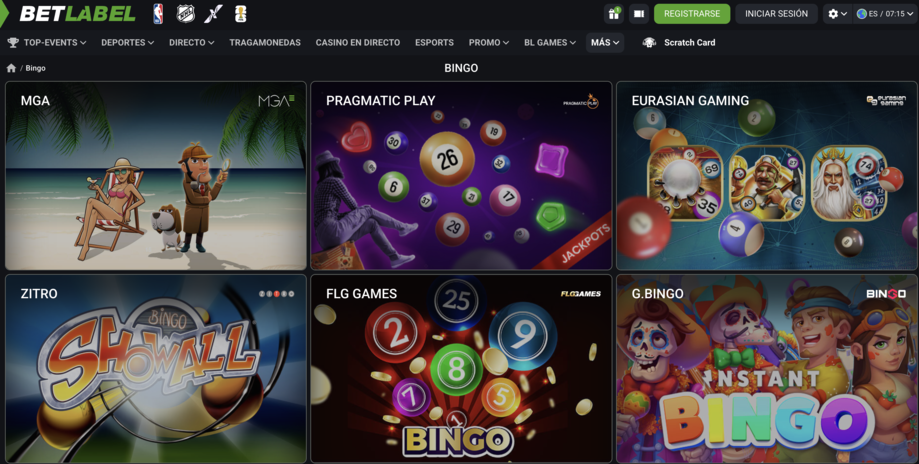 betlabel casino seccion juegos bingo
