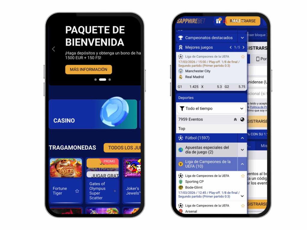 sapphirebet vista previa movil 1