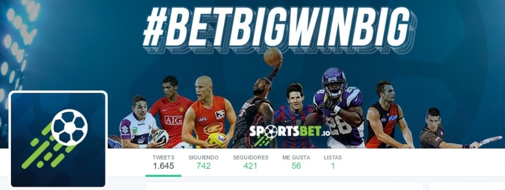 Redes sociales Sportsbet.io