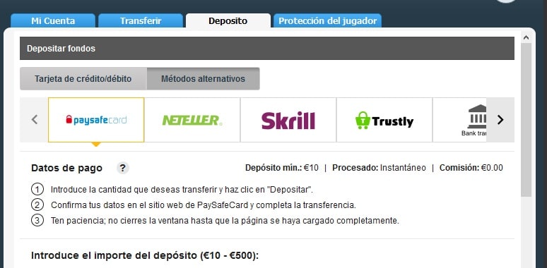 Poker deposito paypal