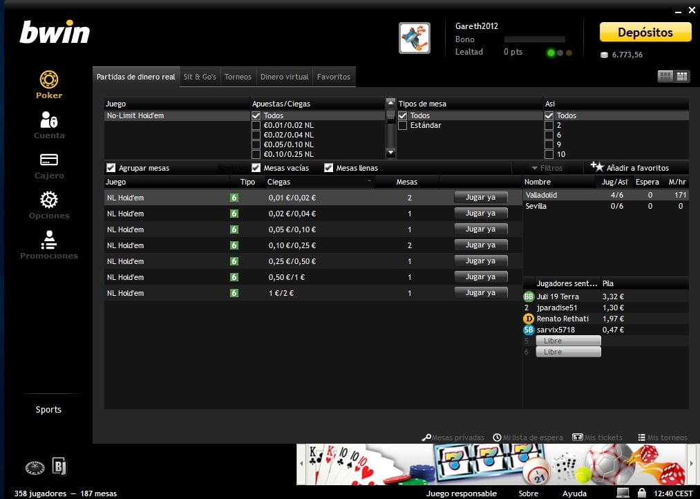 bwin Poker bono póker