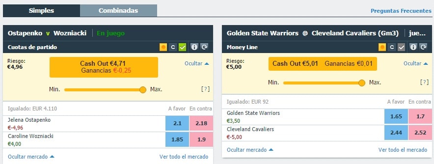 Betfair Exchange Cashout