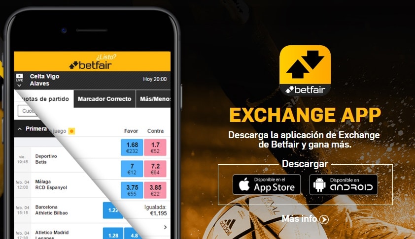 Betfair Exchange móvil
