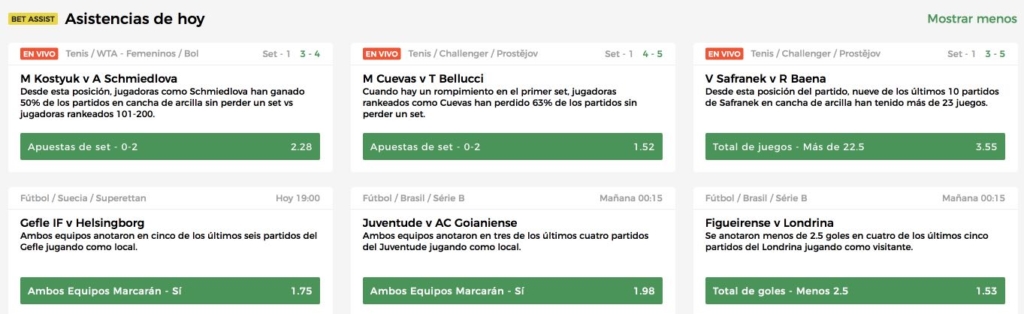 Mr Green Bet Assist