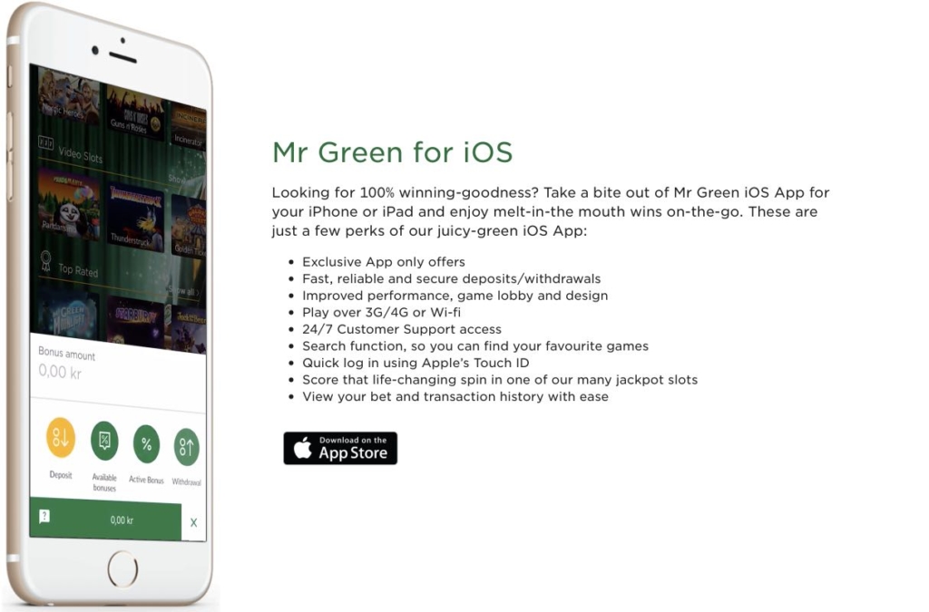 Mr Green móvil