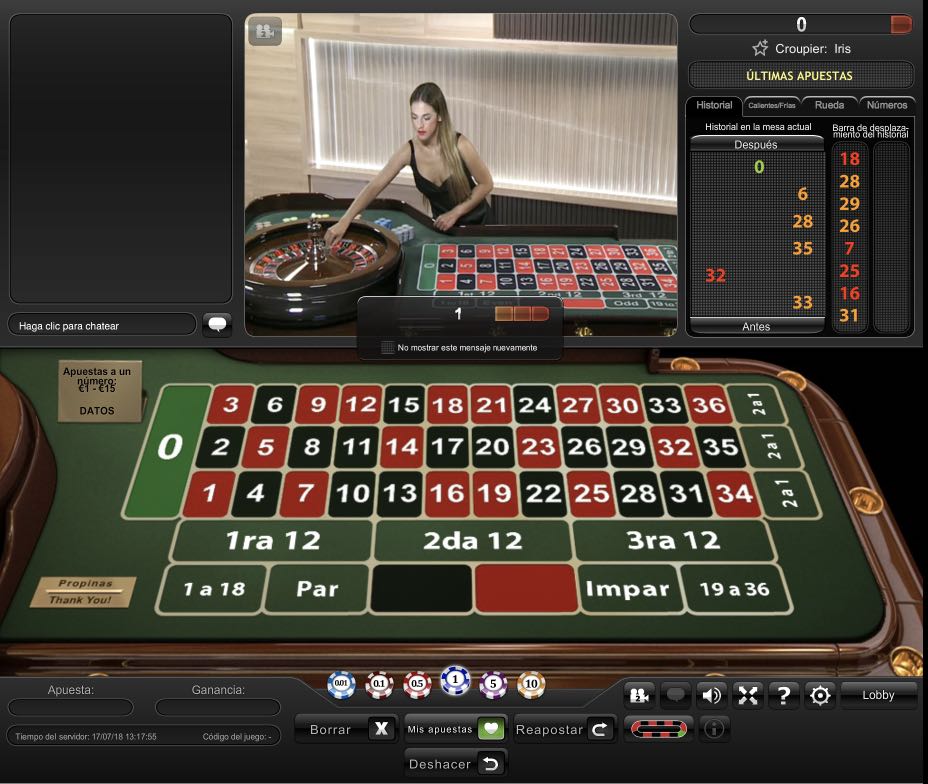 Sportium Casino Ruleta en vivo