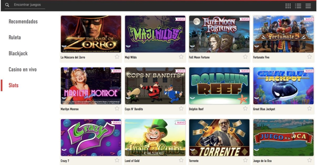 Sportium Casino slots