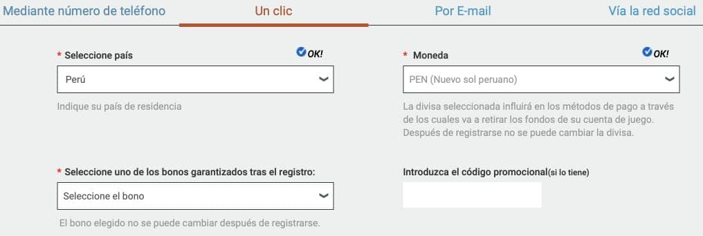 Melbet registro