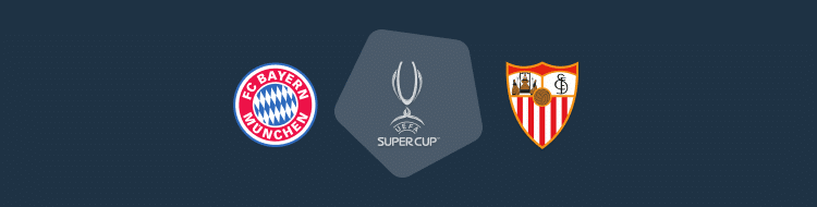 Cabecera del partido Bayern vs Sevilla de la UEFA Super Cup 2020/21