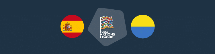 Cabecera del pronóstico España vs Ucrania de la Liga de las Naciones