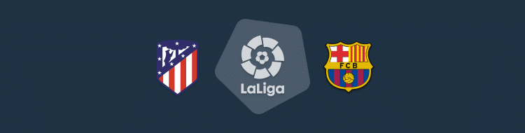Cabecera del Atlético vs Barcelona de LaLiga 2020/21