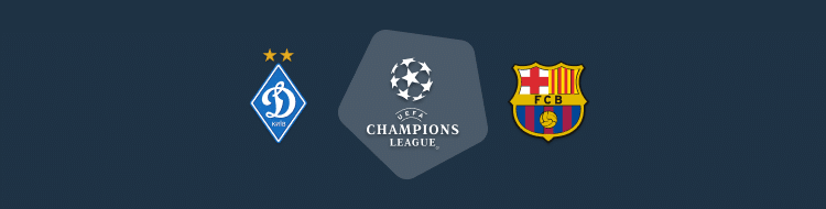 Cabecera del Dinamo Kiev vs Barcelona de la Champions 24 Nov 2020