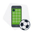 app movil, balon de futbol