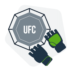 Botón de navegación a mejores sitios para apostar a UFC