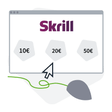Elige la cantidad a depositar en Skrill