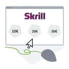 Elige la cantidad a depositar en Skrill