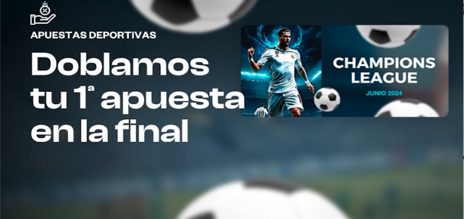 Promoción de apuestas Casino Gran Madrid para la final de Champions Real Madrid vs Dortmund