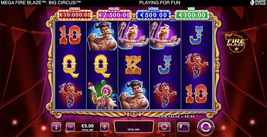tragaperras Mega Fire Blaze Big Circus 1