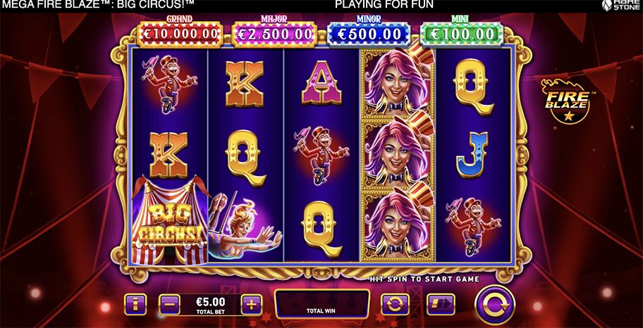 tragaperras Mega Fire Blaze Big Circus 3