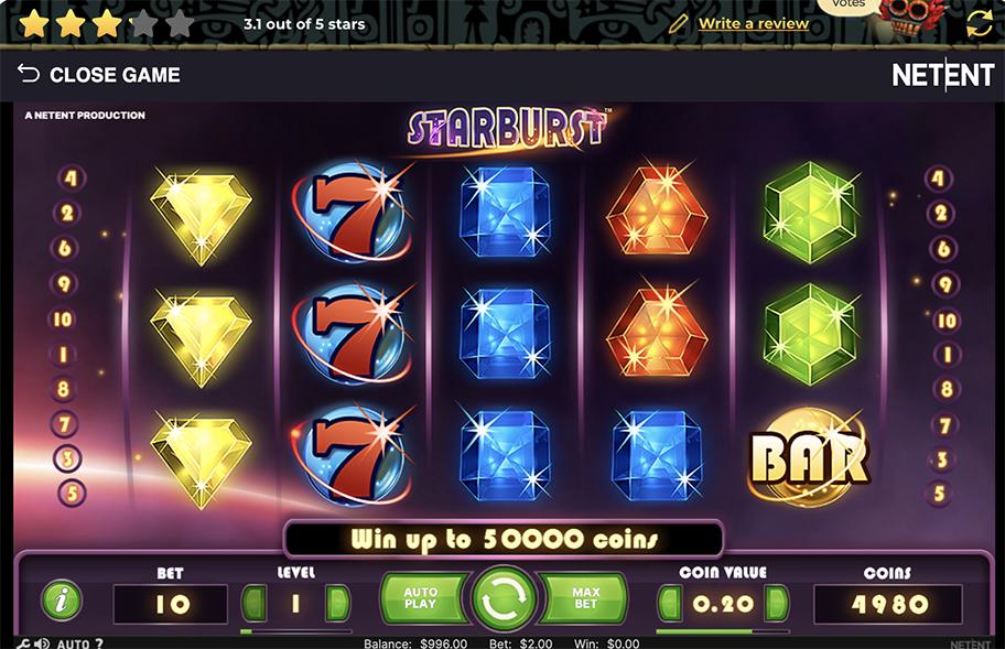 tragaperras starburst 2