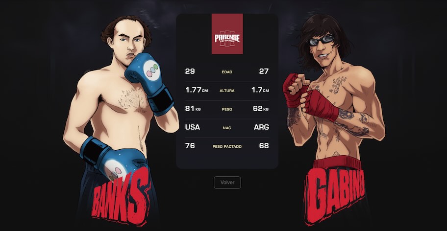 Imagen pelea William Banks vs Gabino Silva - Parense de Manos 3