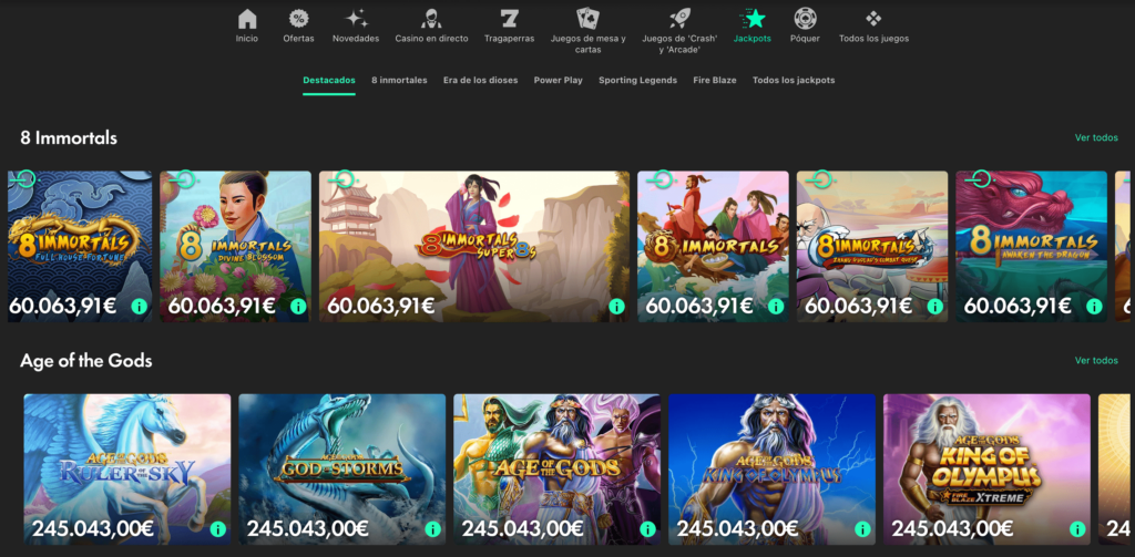 jackpots en bet365 casino