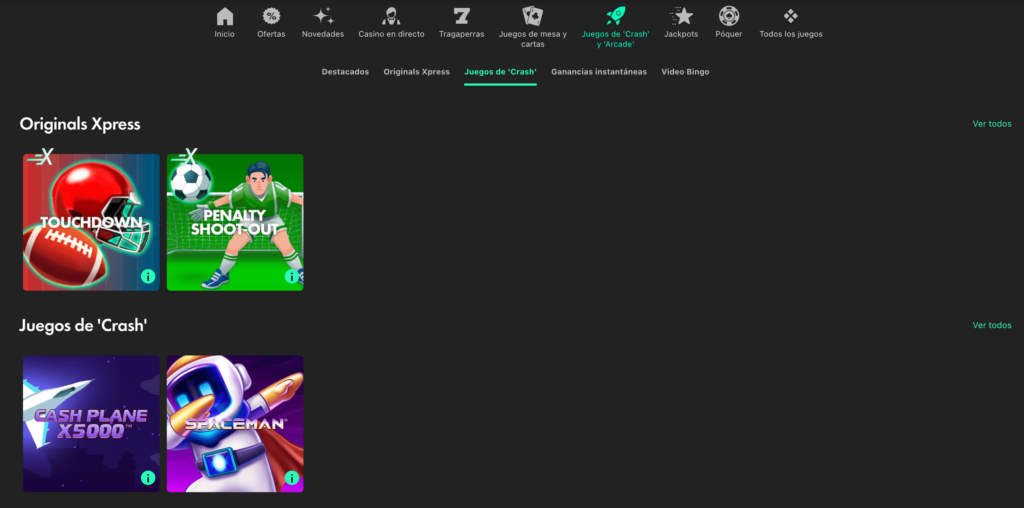 juegos crash y arcade en bet365 casino