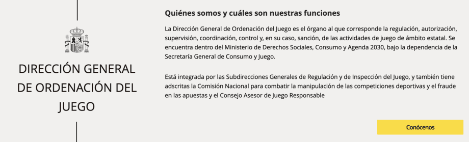direccion general de ordenacion del juego en españa