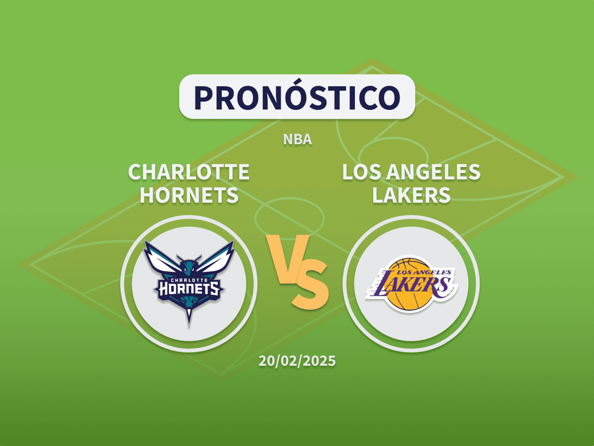 Imagen destacada del pronóstico al Charlotte Hornets vs Los Angeles Lakers de NBA