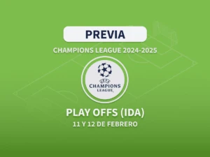 Imagen destacada previa de apuestas partidos de la ida de playoffs eliminatorios de Champions League 2024-2025