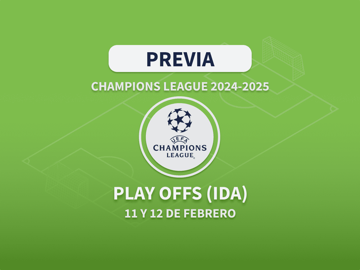 Imagen destacada previa de apuestas partidos de la ida de playoffs eliminatorios de Champions League 2024-2025