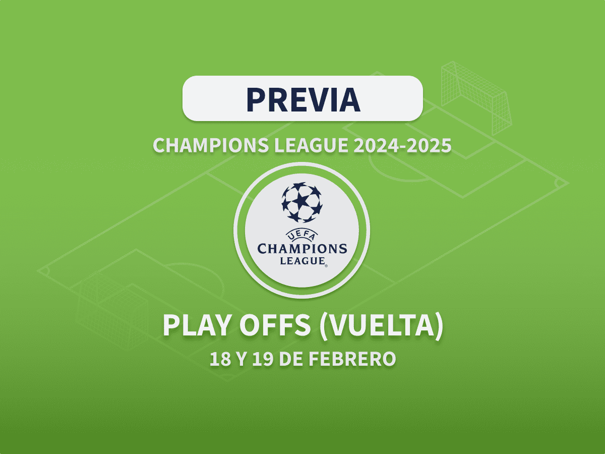 Imagen destacada previa de apuestas partidos de la vuelta de playoffs eliminatorios de Champions League 2024-2025