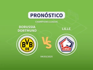 Imagen destacada pronóstico de apuestas entre el Borussia Dortmund y el Lille de Octavos de Champions League