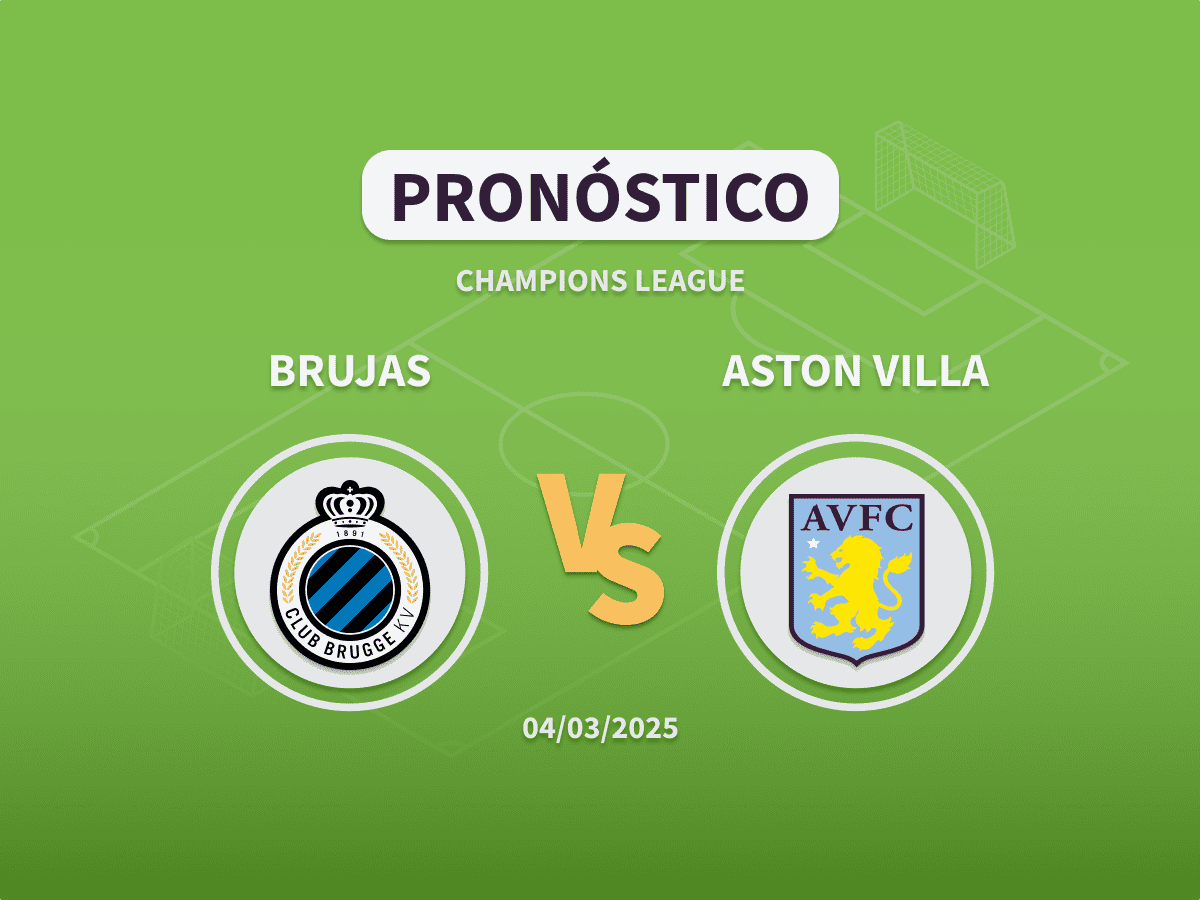 Imagen destacada pronóstico de apuestas entre el Brujas y el Aston Villa de Octavos de Champions League