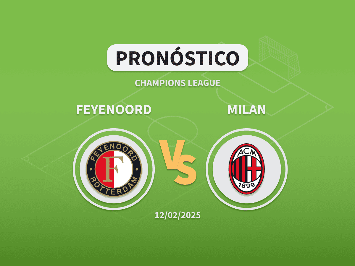 Imagen destacada pronóstico de apuestas al Feyenoord vs Milan del playoff eliminatorio de Champions League 2024-2025