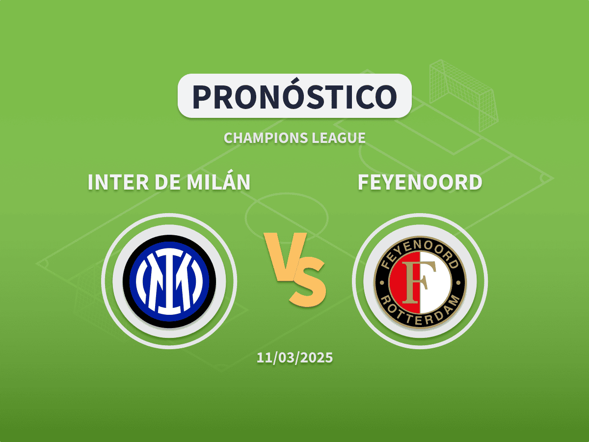 Imagen destacada pronóstico de apuestas entre el Inter de Milán y el Feyenoord de Octavos de Champions League