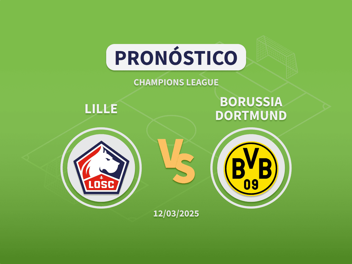 Imagen destacada pronóstico de apuestas entre el Lille y el Borussia de Dortmund de Octavos de Champions League