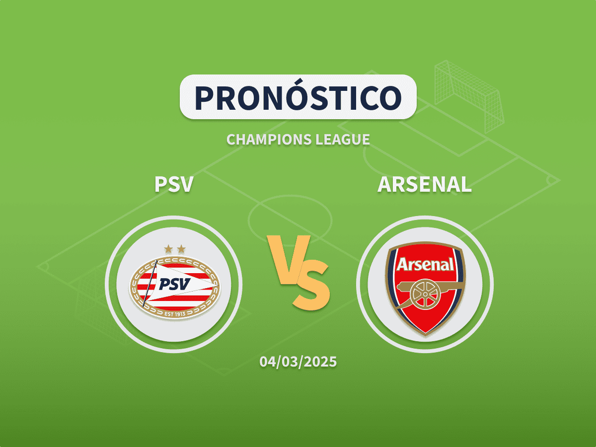 Imagen destacada pronóstico de apuestas entre el PSV y el Arsenal de Octavos de Champions League