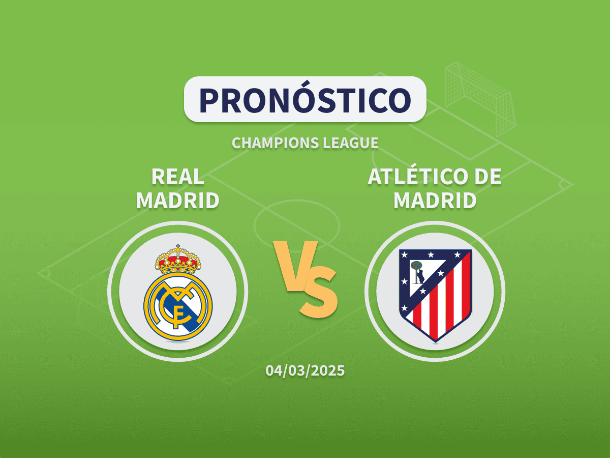 Imagen destacada pronóstico de apuestas entre el Real Madrid y el Atlético de Madrid de Octavos de Champions League