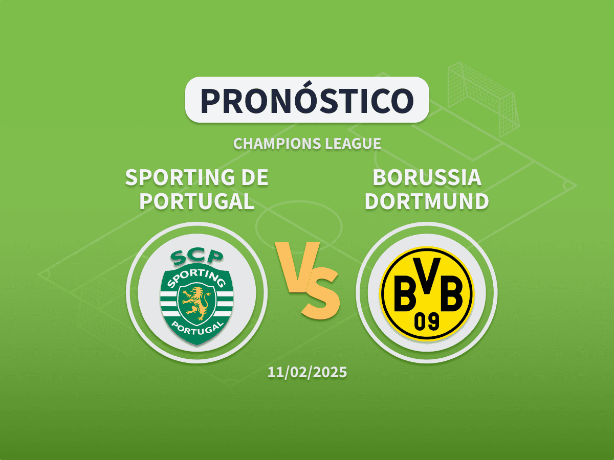 Imagen destacada pronóstico de apuestas al Sporting de Portugal vs Borussia Dortmund del playoff eliminatorio de Champions League 2024-2025