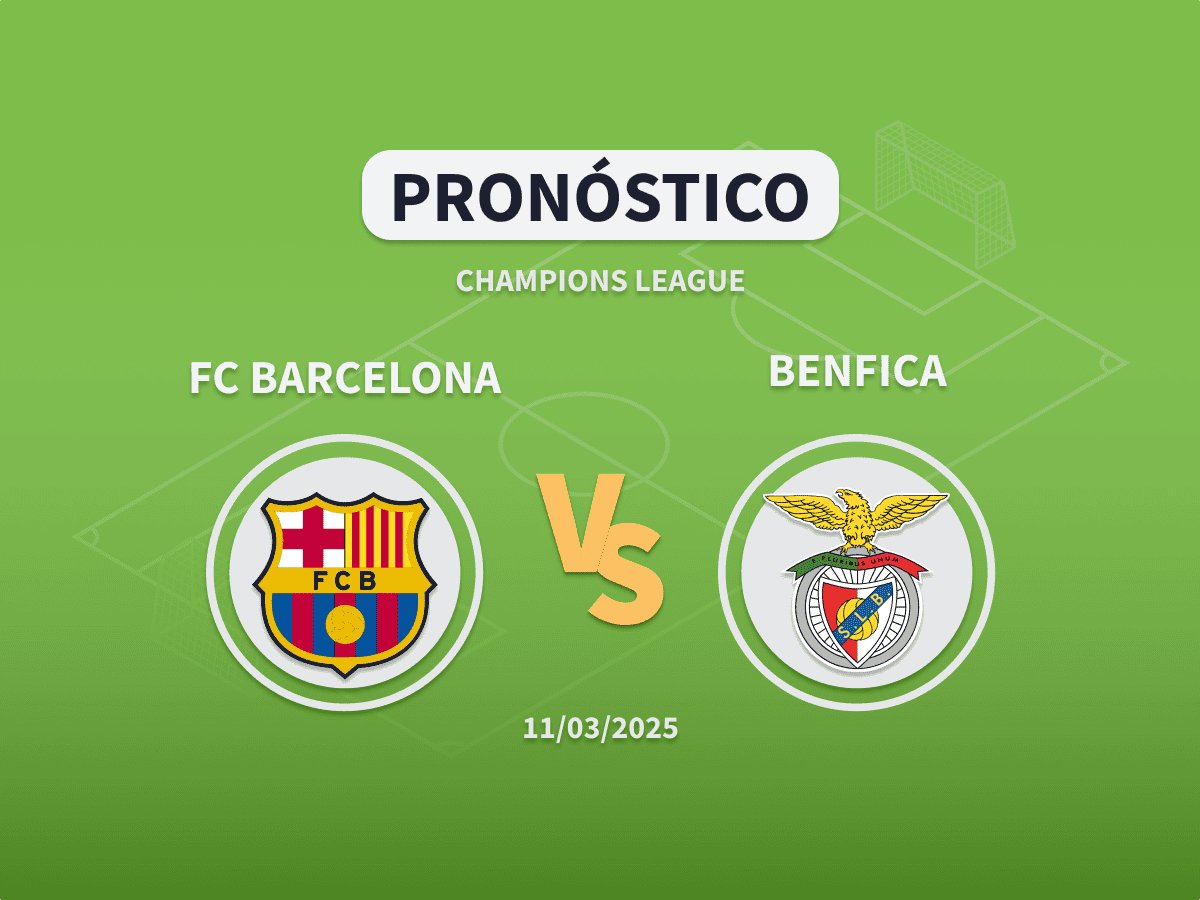Imagen destacada pronóstico de apuestas entre el Barcelona y el Benfica de vuelta de Octavos de Champions League