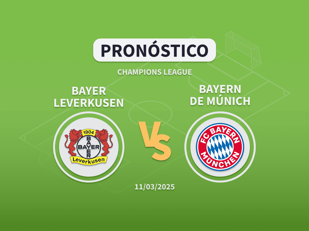 Imagen destacada pronóstico de apuestas entre el Bayer Leverkusen y el Bayern de Múnich de Octavos de Champions League