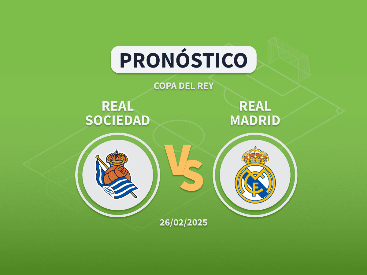 Imagen destacada pronóstico de apuestas entre la Real Sociedad y el Real Madrid de Copa del Rey