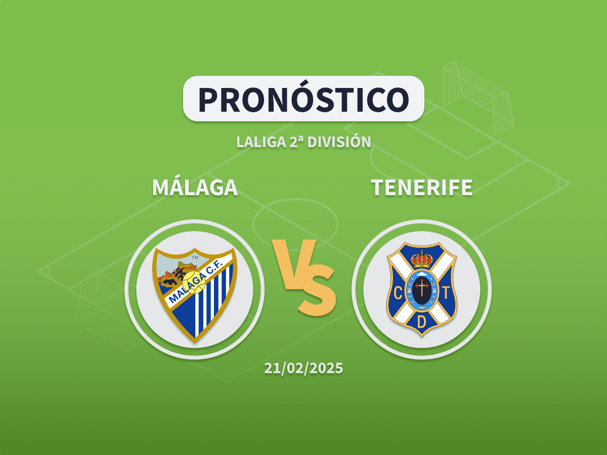 Imagen destacada pronóstico de apuestas entre el Málaga y el Tenerife de Segunda División de LaLiga