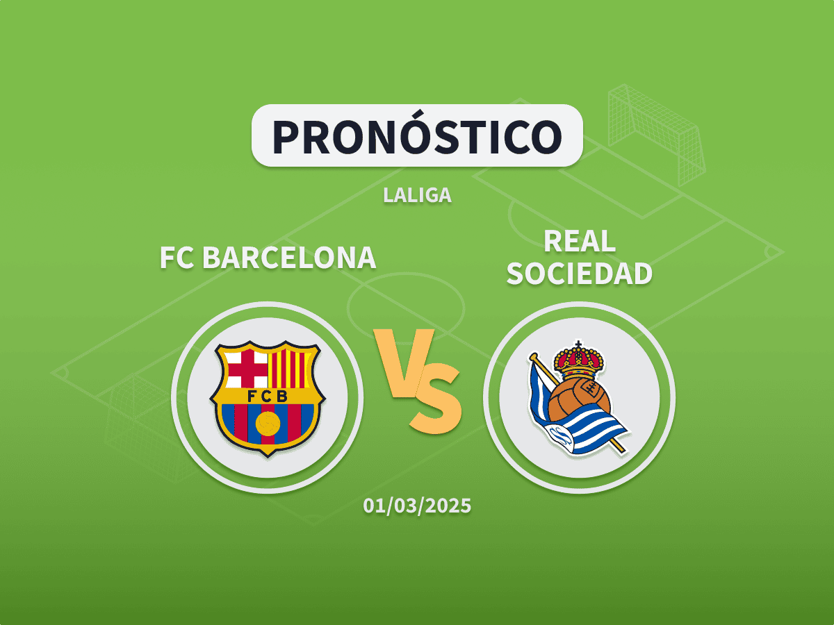 Imagen destacada pronóstico de apuestas entre el FC Barcelona y la Real Sociedad de LaLiga